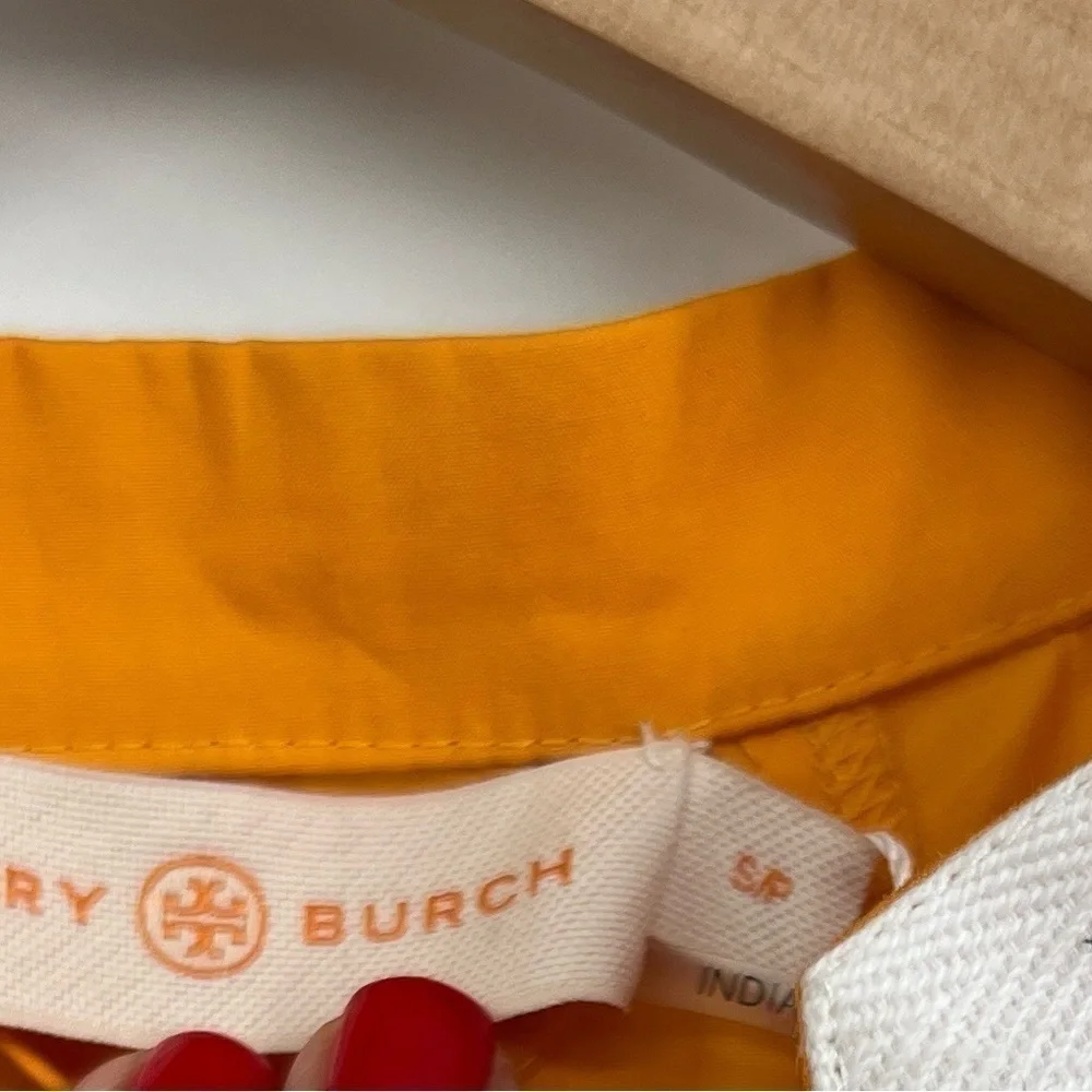 Tory Burch Puffed Sleeve Tunic Dress Vine Orange NWT Tory Burch SMALL NEW DRESS